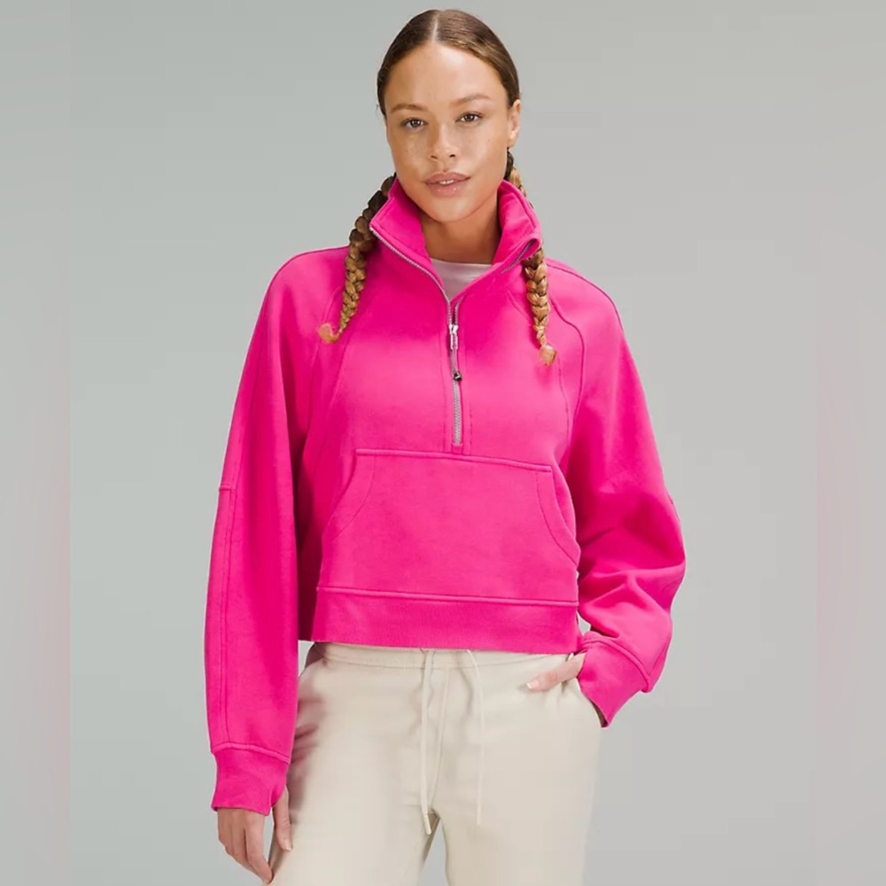 Lululemon Scuba Oversized Funnel-Neck Half Zip / Size: M/L / Color: Sonic Pink